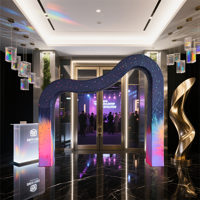 3D Wave Shaped Arch Backdrop