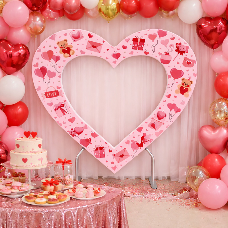 Double Layer Heart Shaped Backdrop