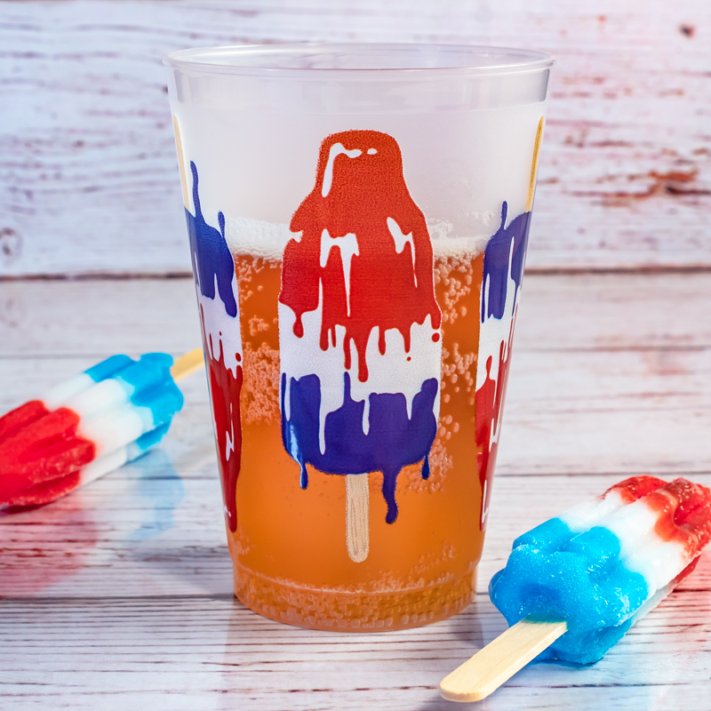 20oz Full Color Wrap Frosted Stadium Cups