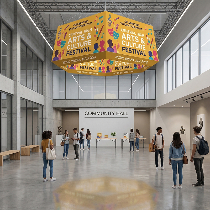 Hexagon Hanging Sign