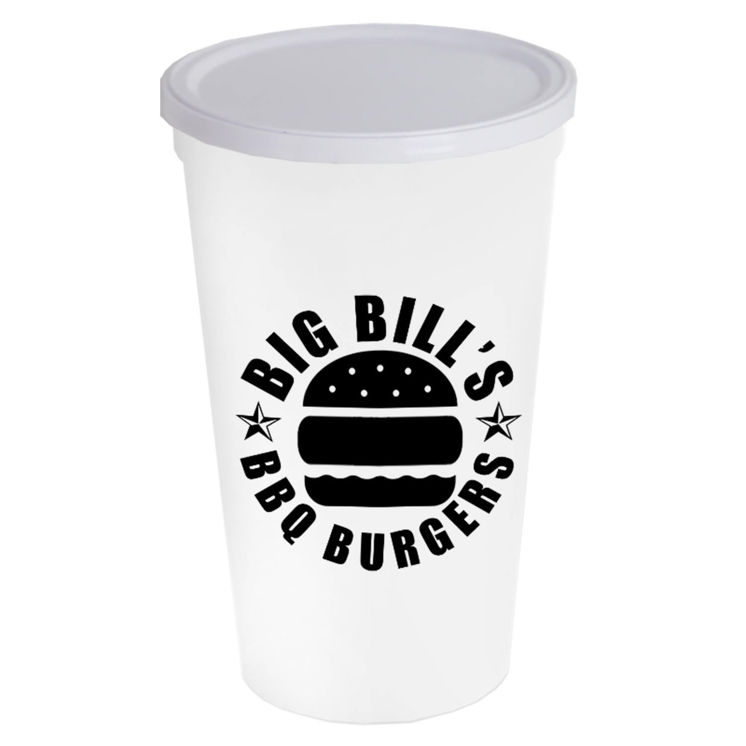 22 Oz. Stadium Cup With No-Hole Cover