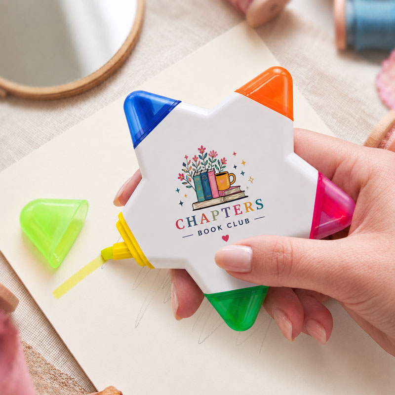 Custom Star Plastic Highlighters