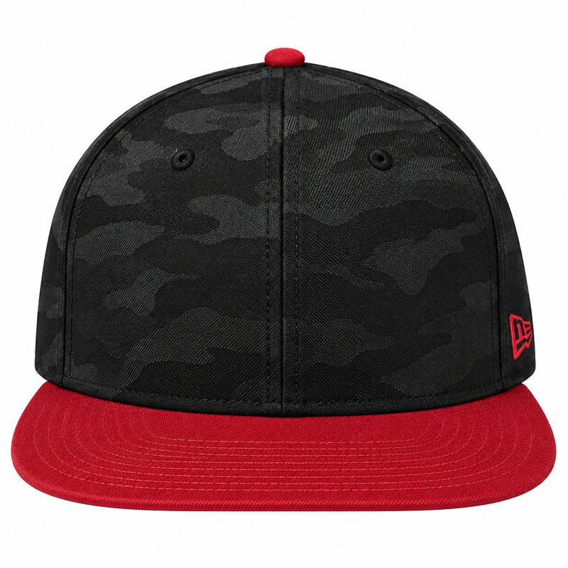 New Era Camo Flat Bill Snapback Cap