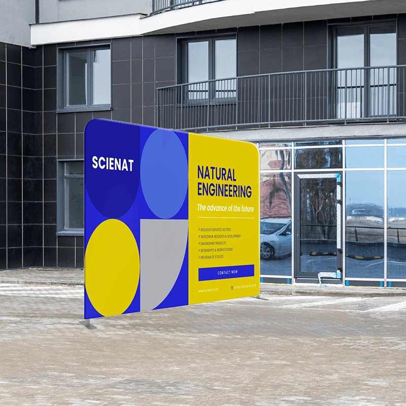 Round Edge Step & Repeat Fabric Wall Banner