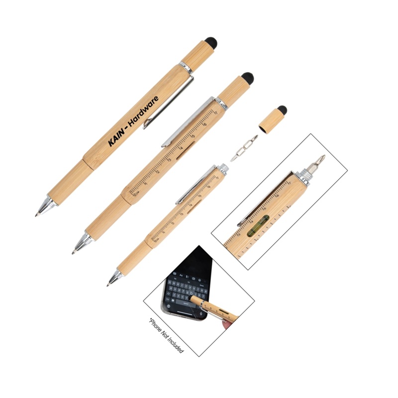 Bamboo Multi-Function Tool Pen