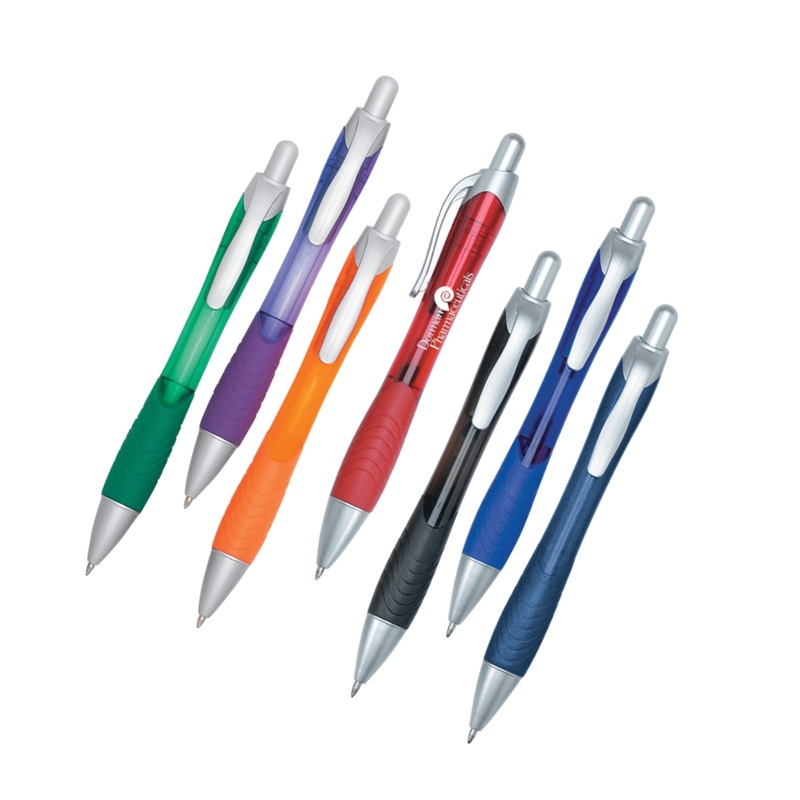 Rio Ballpoint Pen With Contoured Rubber Grip