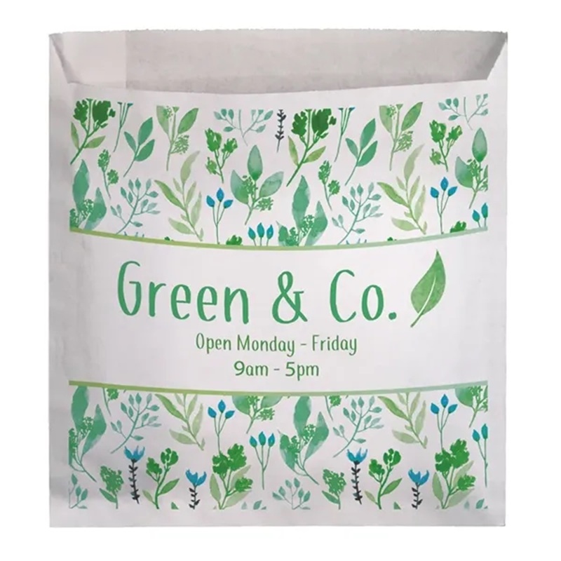 Full Color Flat Merchant Small Paper Bags