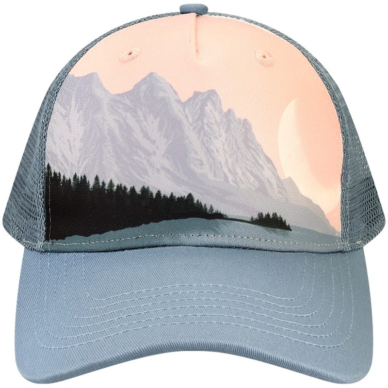 LOCALE Printed Five-Panel Trucker Cap - 5PTKR