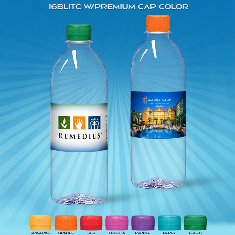 16.9 Oz Clear Bullet Bottle With Premium Cap Color
