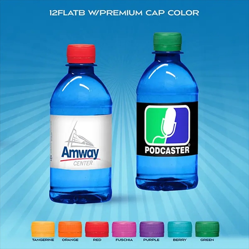 12 Oz Blue Bottle With Premium Cap Color