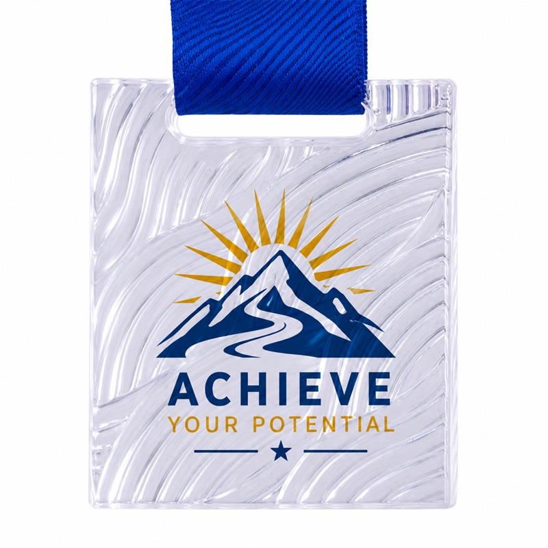 Square Glass Medal