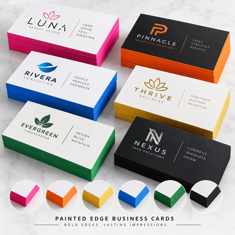 Painted Edge Business Cards