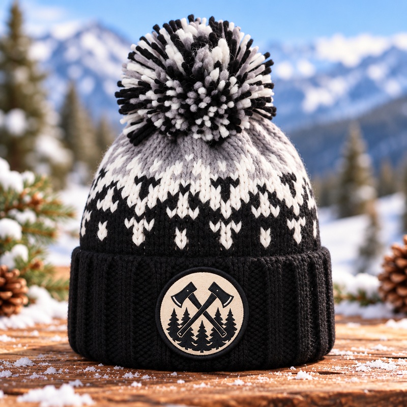 Charismatic Acrylic Beanies With Pom