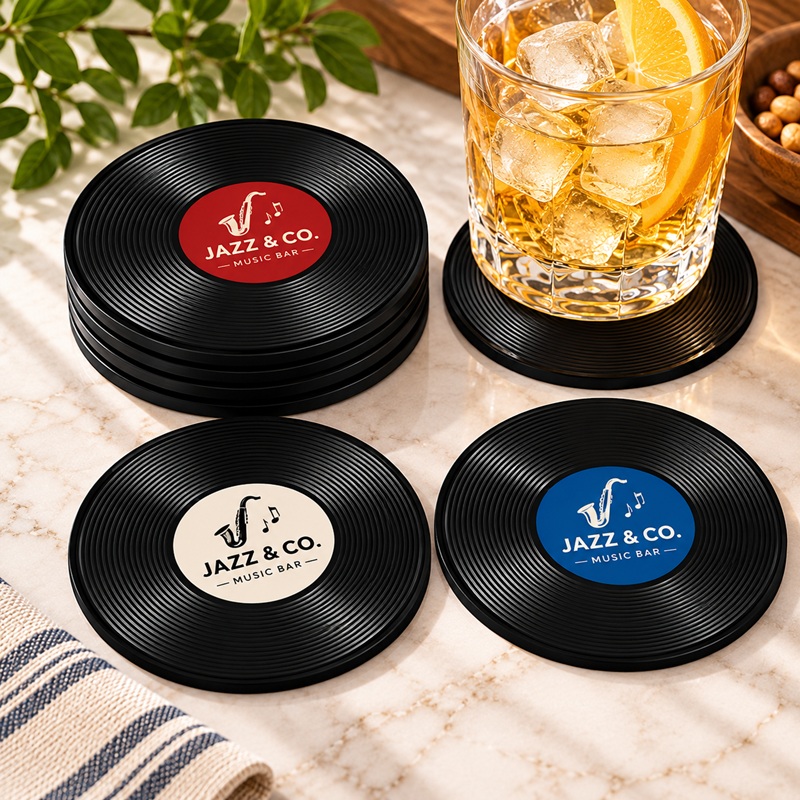 Soft Plastic Record Coaster