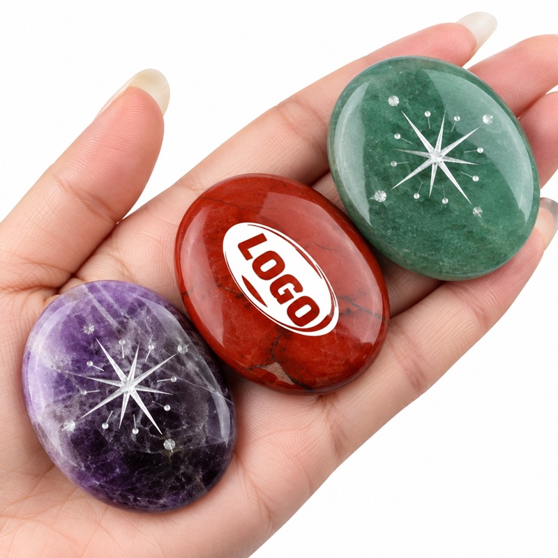 Natural Agate Palm Stones