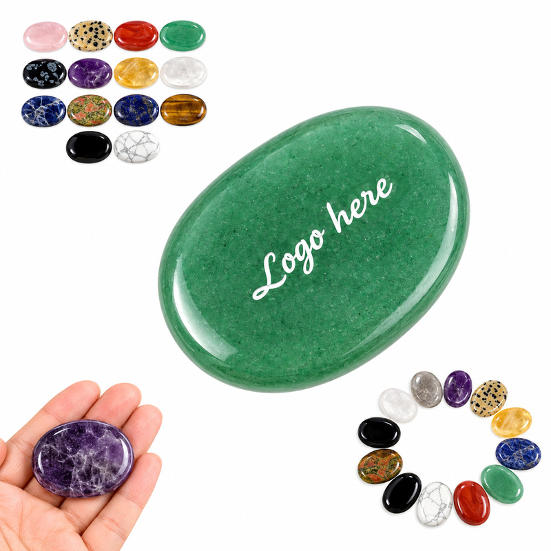 Inspirational Engraved Natural Agate Palm Stone