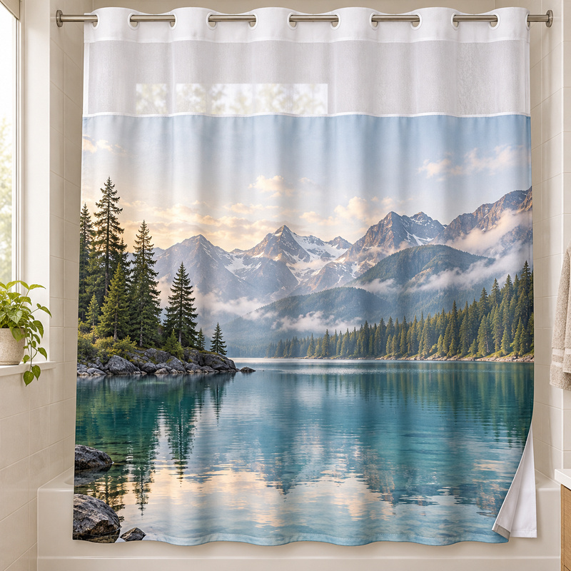 Personalized Double-Layer Shower Curtain