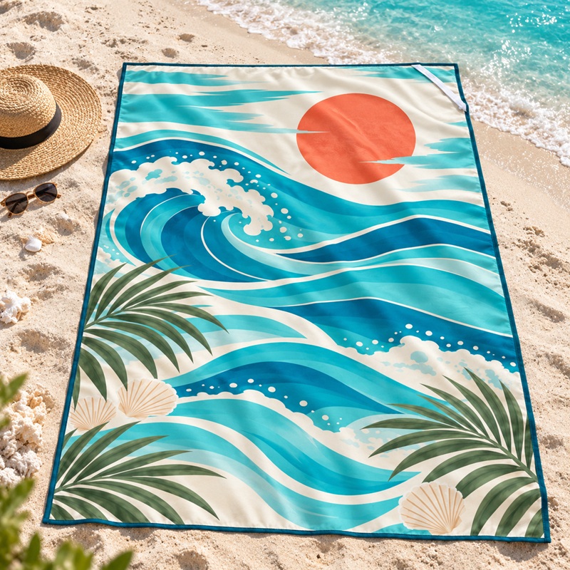 Custom Large Size Nylon Beach Towel