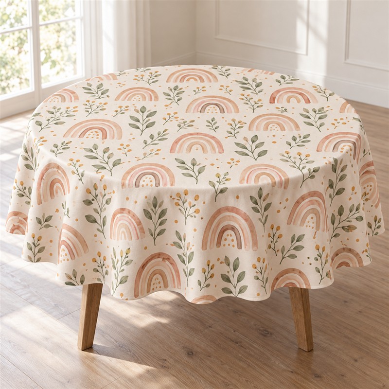 Printed Round Tablecloth