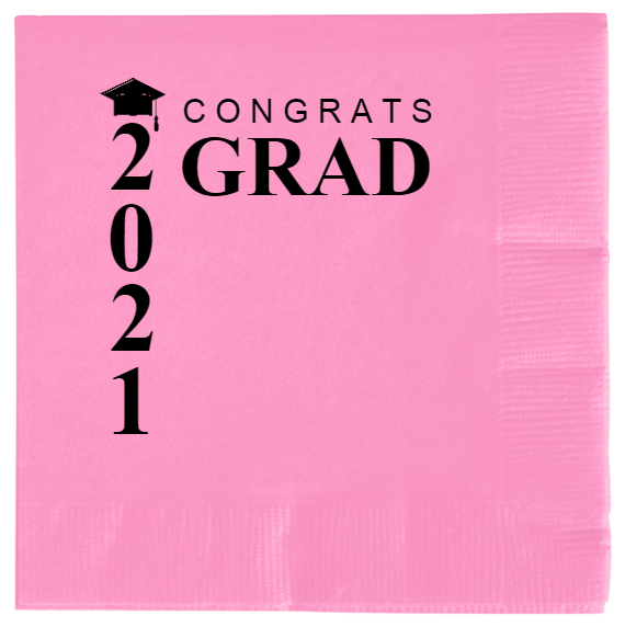 Graduation 2021 C S 2ply Economy Beverage Napkins Style 134917