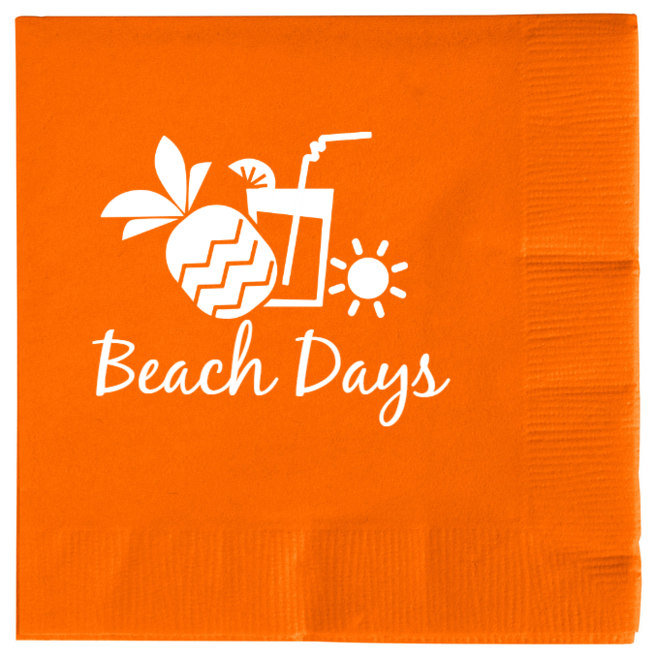 Summer Beach Days 2ply Economy Beverage Napkins Style 139072