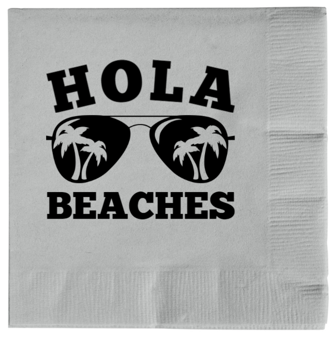 Summer Beaches 2ply Economy Beverage Napkins Style 139429