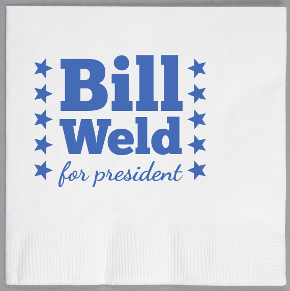 Bill Weld For President 2ply Economy Beverage Napkins Style 109397