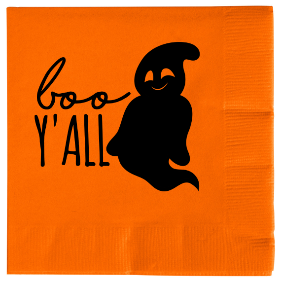 Halloween Boo Yall 2ply Economy Beverage Napkins Style 113144