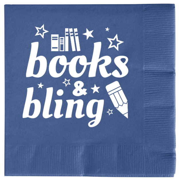 Back To School Books Bling 2ply Economy Beverage Napkins Style 139772