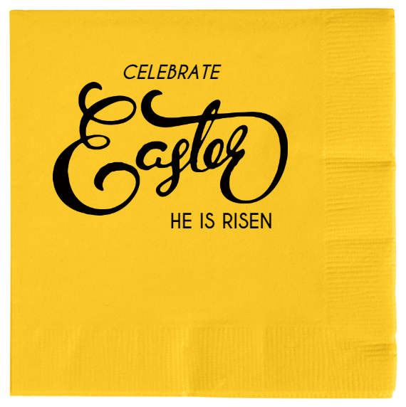 Easter Celebrate He Is Risen 2ply Economy Beverage Napkins Style 133195
