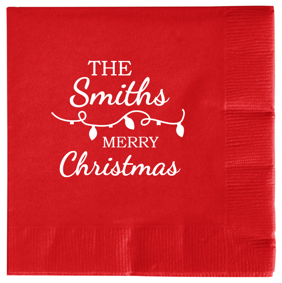 Christmas Day The Smiths Merry 2ply Economy Beverage Napkins Style 114583