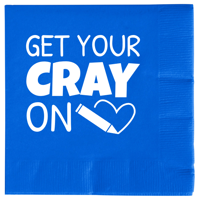 Back To School Cray On Get Your 2ply Economy Beverage Napkins Style 137667