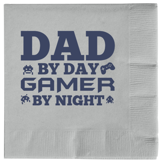 Happy Fathers Day Dad Gamer By Night 2ply Economy Beverage Napkins Style 135136