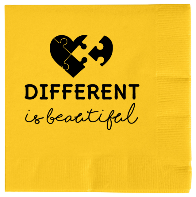 Autism Awareness Different Beautiful 2ply Economy Beverage Napkins Style 133258
