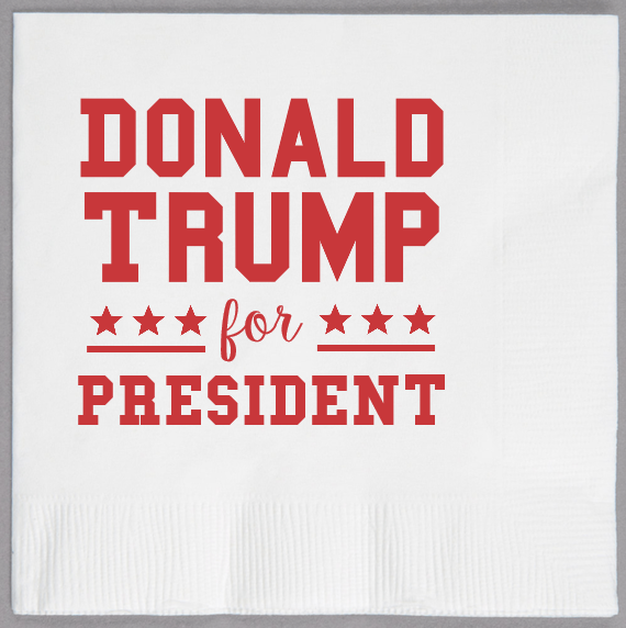 Donald Trump President For 2ply Economy Beverage Napkins Style 109394