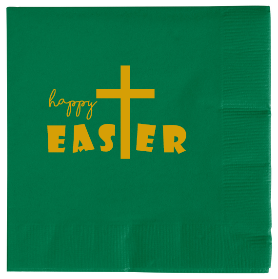 Easter Happy 2ply Economy Beverage Napkins Style 104462