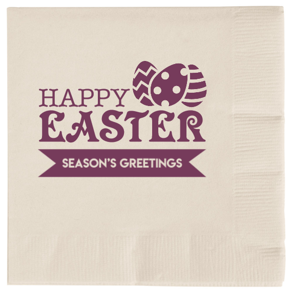 Happy Easter Day 2ply Economy Beverage Napkins Style 104413