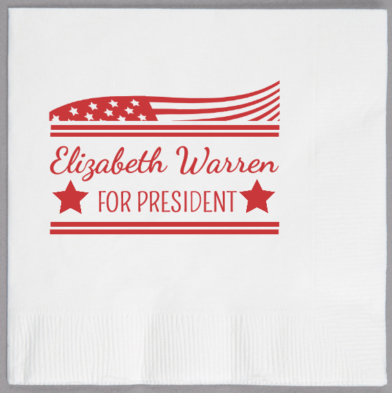 Elizabeth Warren For President 2ply Economy Beverage Napkins Style 110172