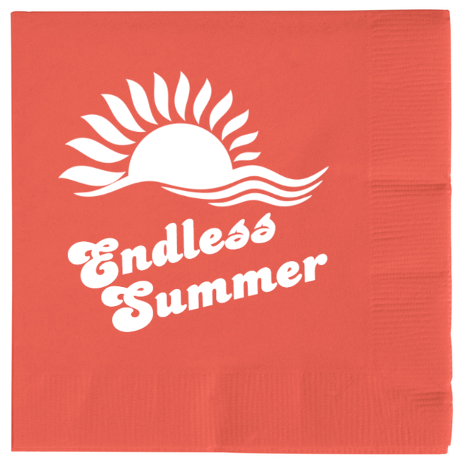 Summer Endless 2ply Economy Beverage Napkins Style 139107