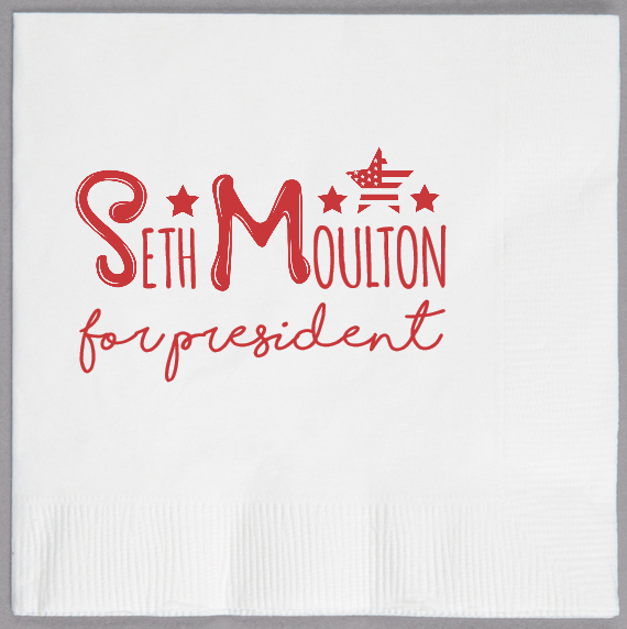Seth Moulton For President 2ply Economy Beverage Napkins Style 110081