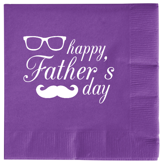Fathers Day Happy 2ply Economy Beverage Napkins Style 107873