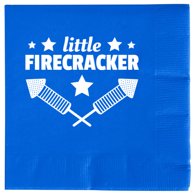 Fourth Of July Firecracker Little 2ply Economy Beverage Napkins Style 136556