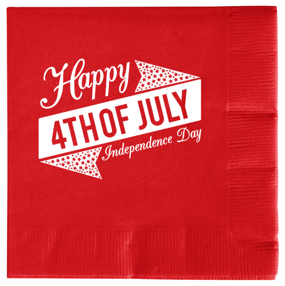 Fourth Of July 2ply Economy Beverage Napkins Style 107806