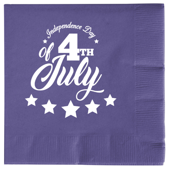 Fourth Of July 2ply Economy Beverage Napkins Style 107804