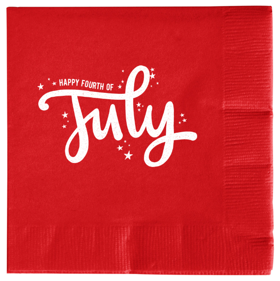 Fourth Of July 2ply Economy Beverage Napkins Style 107784