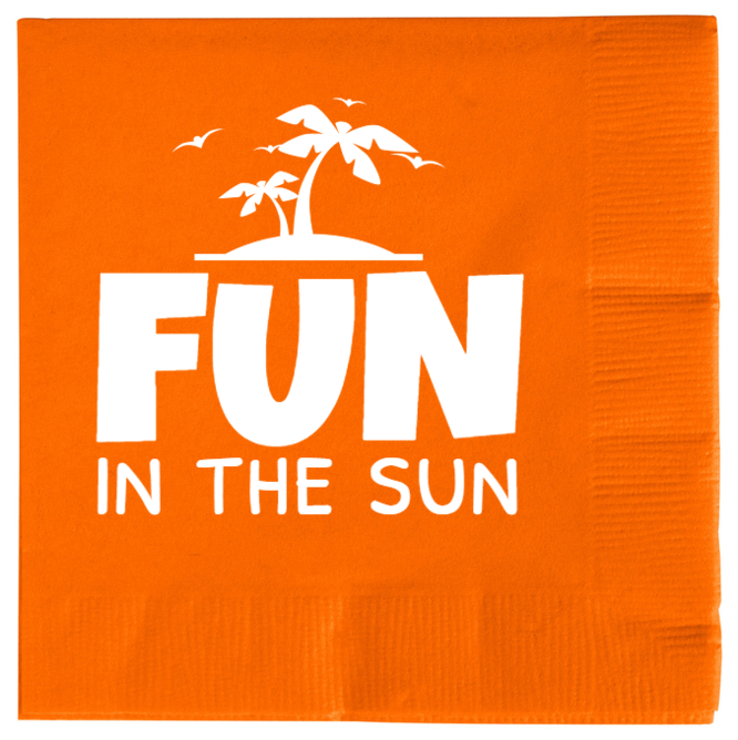 Summer Fun In The Sun 2ply Economy Beverage Napkins Style 135845