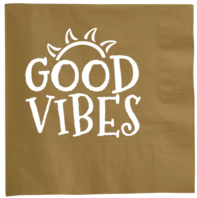Summer Good Vibes 2ply Economy Beverage Napkins Style 139986