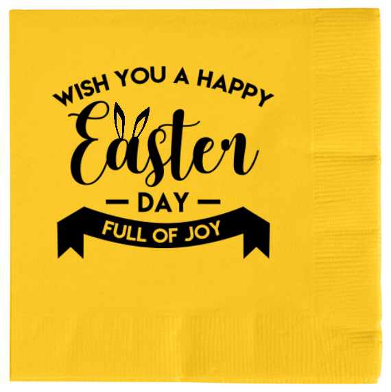 Happy Easter Day 2ply Economy Beverage Napkins Style 104416