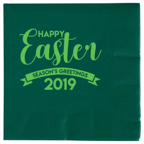 Happy Easter Day 2ply Economy Beverage Napkins Style 104411