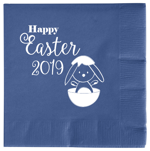Easter Happy 2019 2ply Economy Beverage Napkins Style 103928